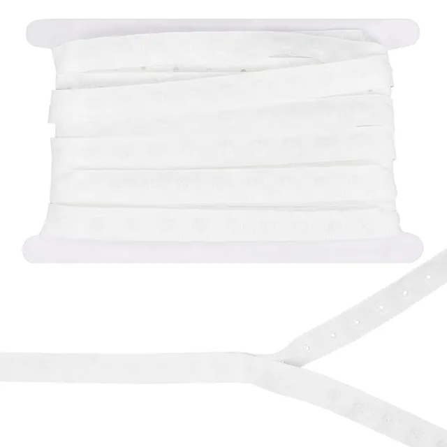 BENECREAT ruban boutons-pression blanc 4,57m 18mm