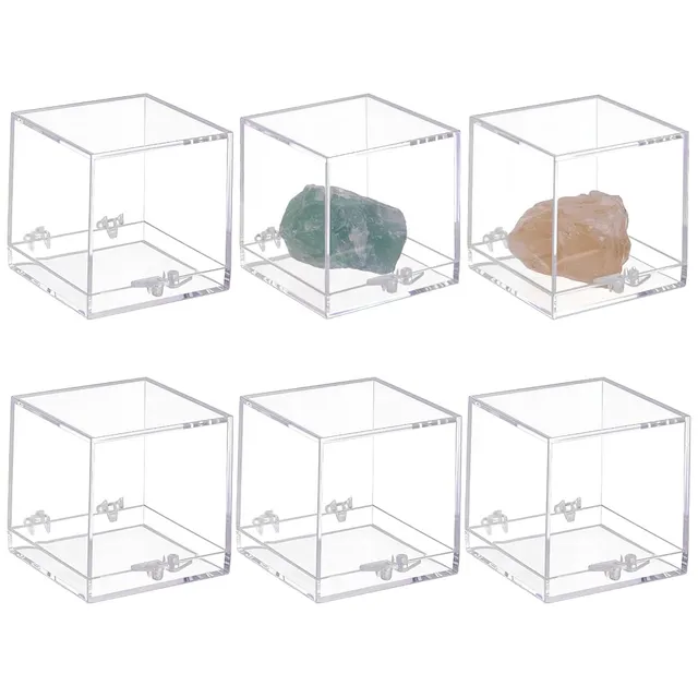 BENECREAT boîte spécimen plastique 51 mm 6 pcs transparente