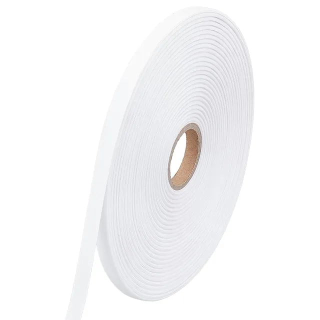 BENECREAT Étiquettes Tissu à Coudre Blanches 10mm 100m