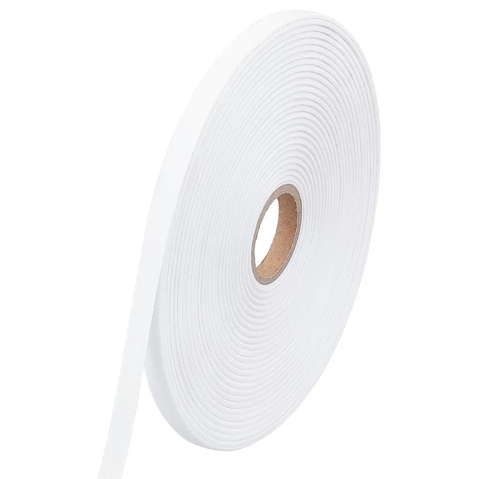 BENECREAT Étiquettes Tissu à Coudre Blanches 10mm 100m