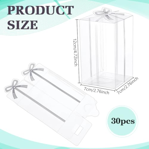 BENECREAT Boîte Cadeau Plastique Transparent Gainsboro 30pcs