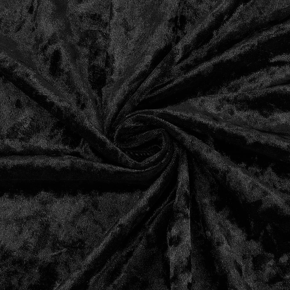 BENECREAT Velours Écrasé Tissu Blanc 1,6x1m