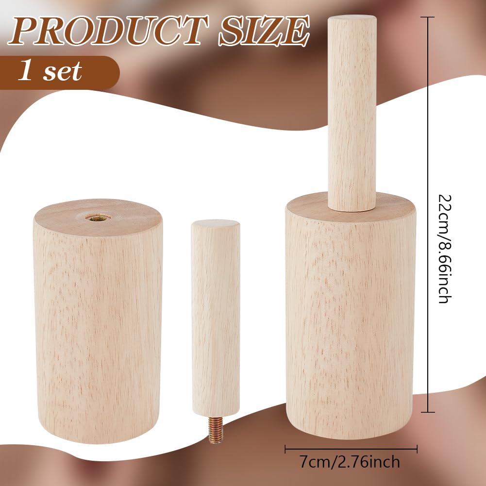 BENECREAT Moule Tasse 220x70mm Outil Poterie Bois 70mm
