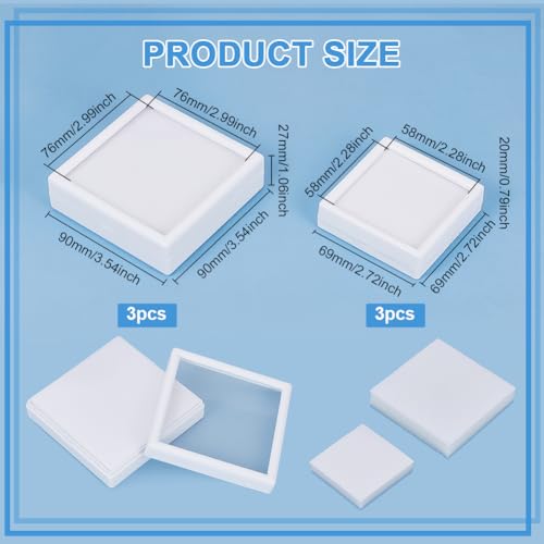 BENECREAT vitrine boîte à bijoux acrylique lot de 6