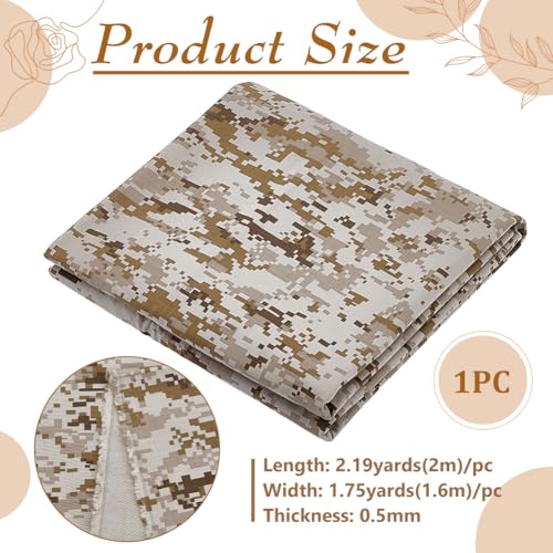 BENECREAT tissu camouflage désert polyester 200x160cm sable