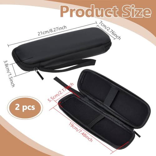 BENECREAT Trousse Rigide EVA Noire 21 cm Lot de 2 Zippée