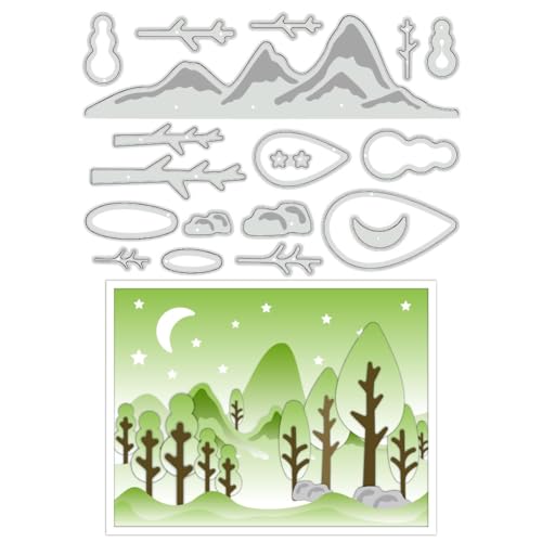 BENECREAT Night Forest matrices de découpe 12,8x8,9cm acier