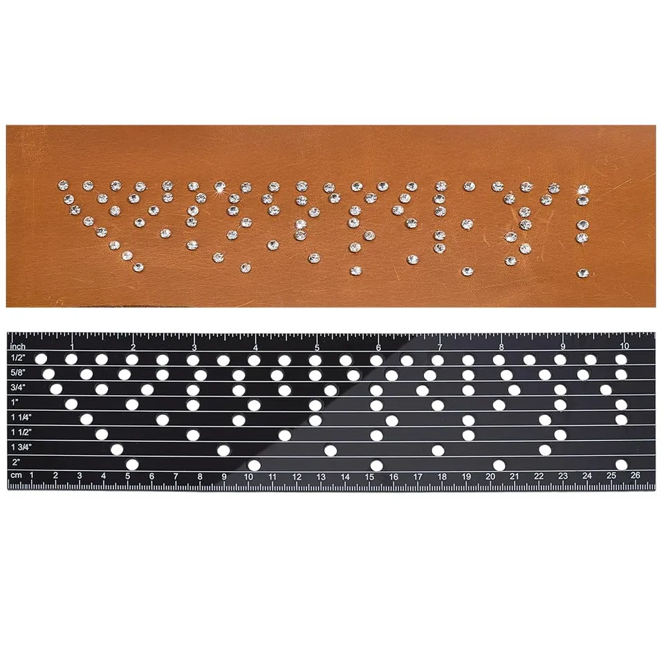 BENECREAT Guide Perçage Corset Acrylique Noir 27x6,7cm 5mm