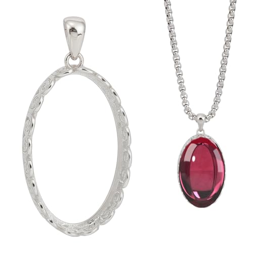 BENECREAT Support Pendentif Argent 925 Couronne Ovale 23x14mm