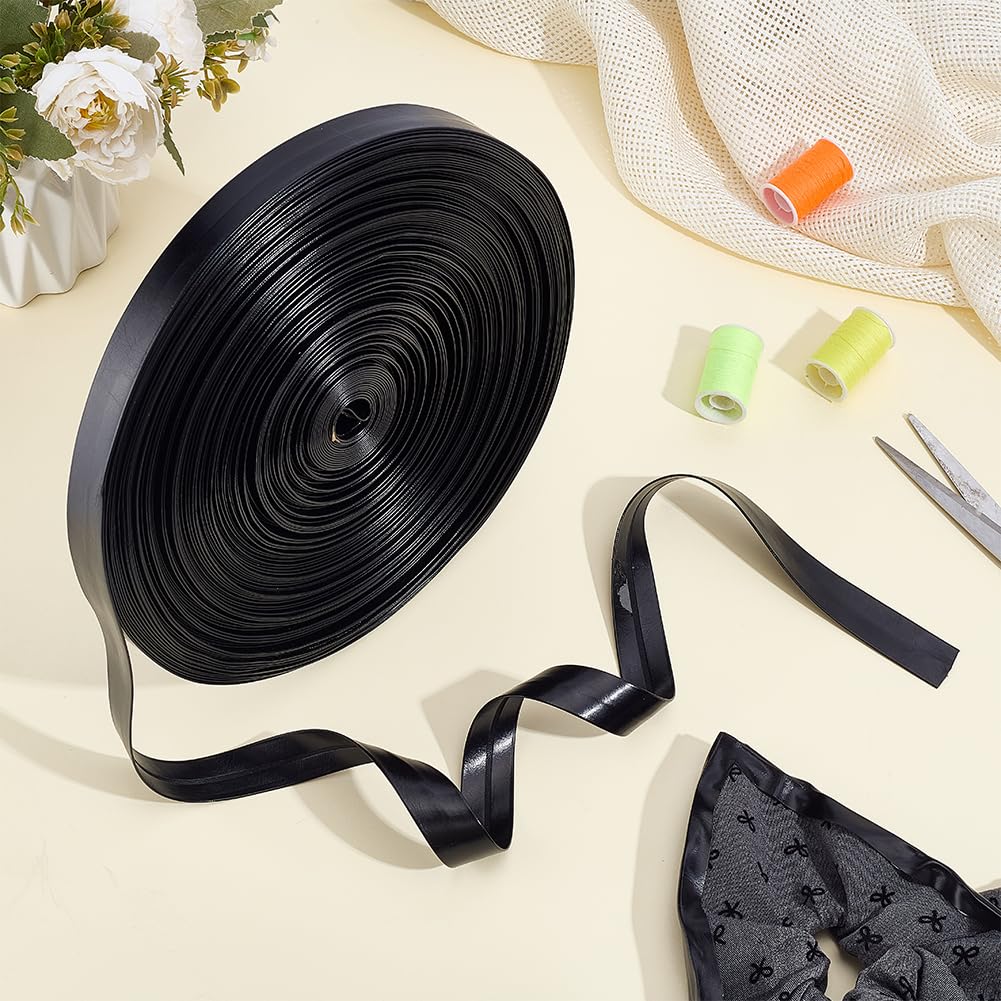 BENECREAT Biais PU cuir noir 20mm 36m