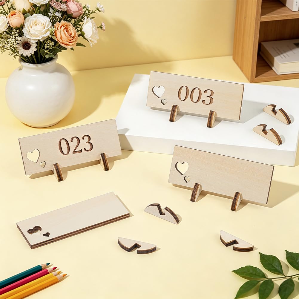 BENECREAT supports bois noms table mariage x20 29,5x79 mm