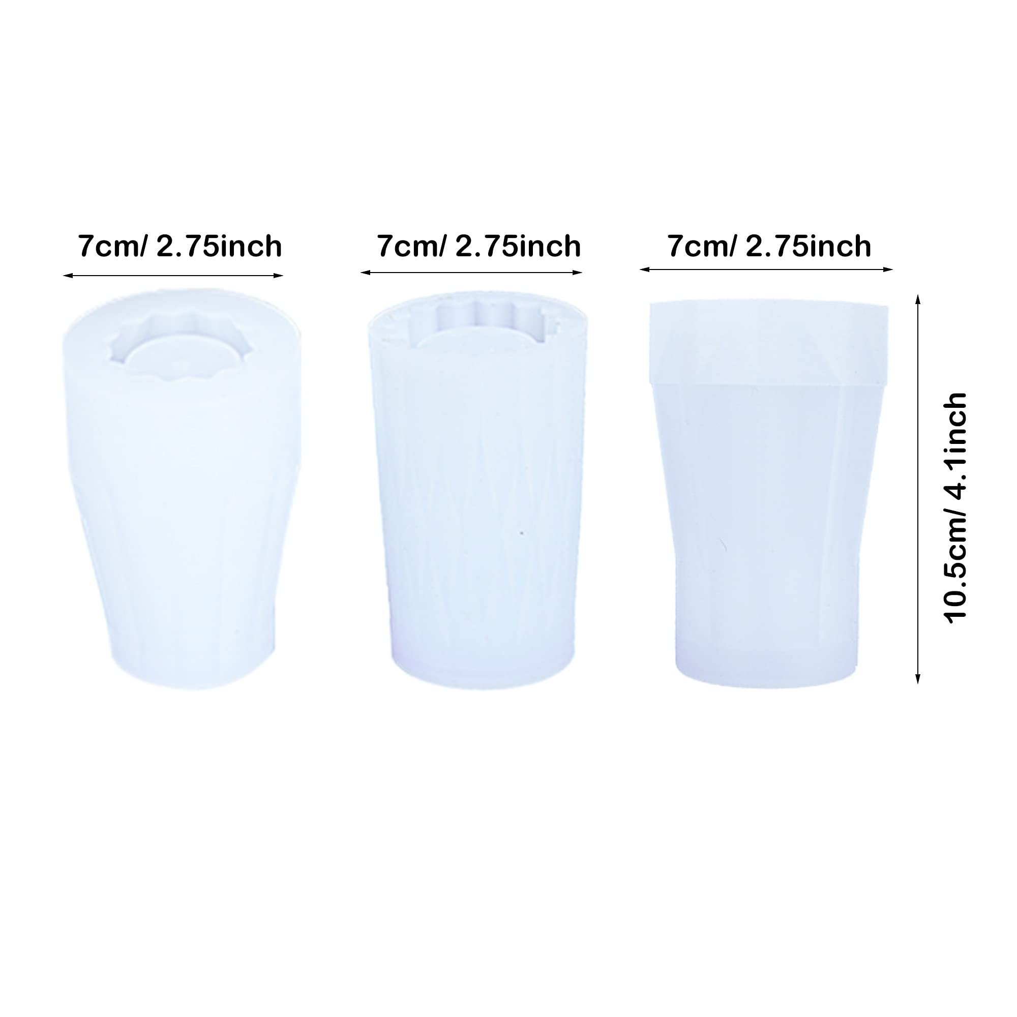 Cayway Style 3 Moule Vase Silicone Résine Lot 3