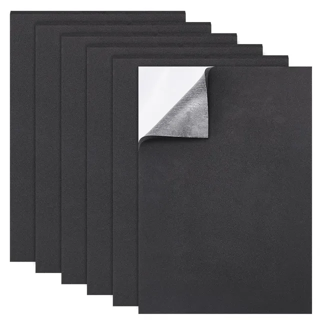 BENECREAT noir mousse EVA autocollante 5mm 21x30cm 6 pcs