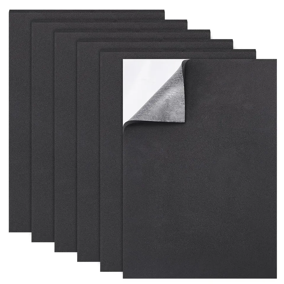 BENECREAT noir mousse EVA autocollante 5mm 21x30cm 6 pcs