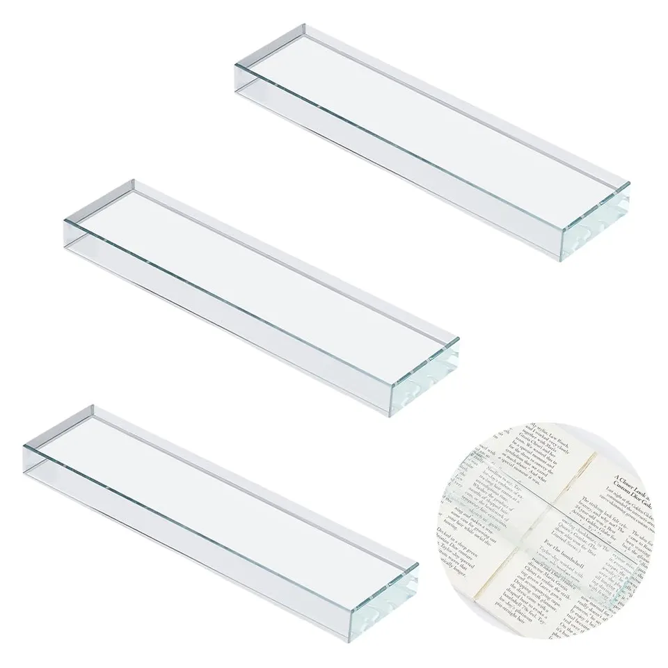 BENECREAT Presse Papier Verre 202x52mm Lot 3 Transparent