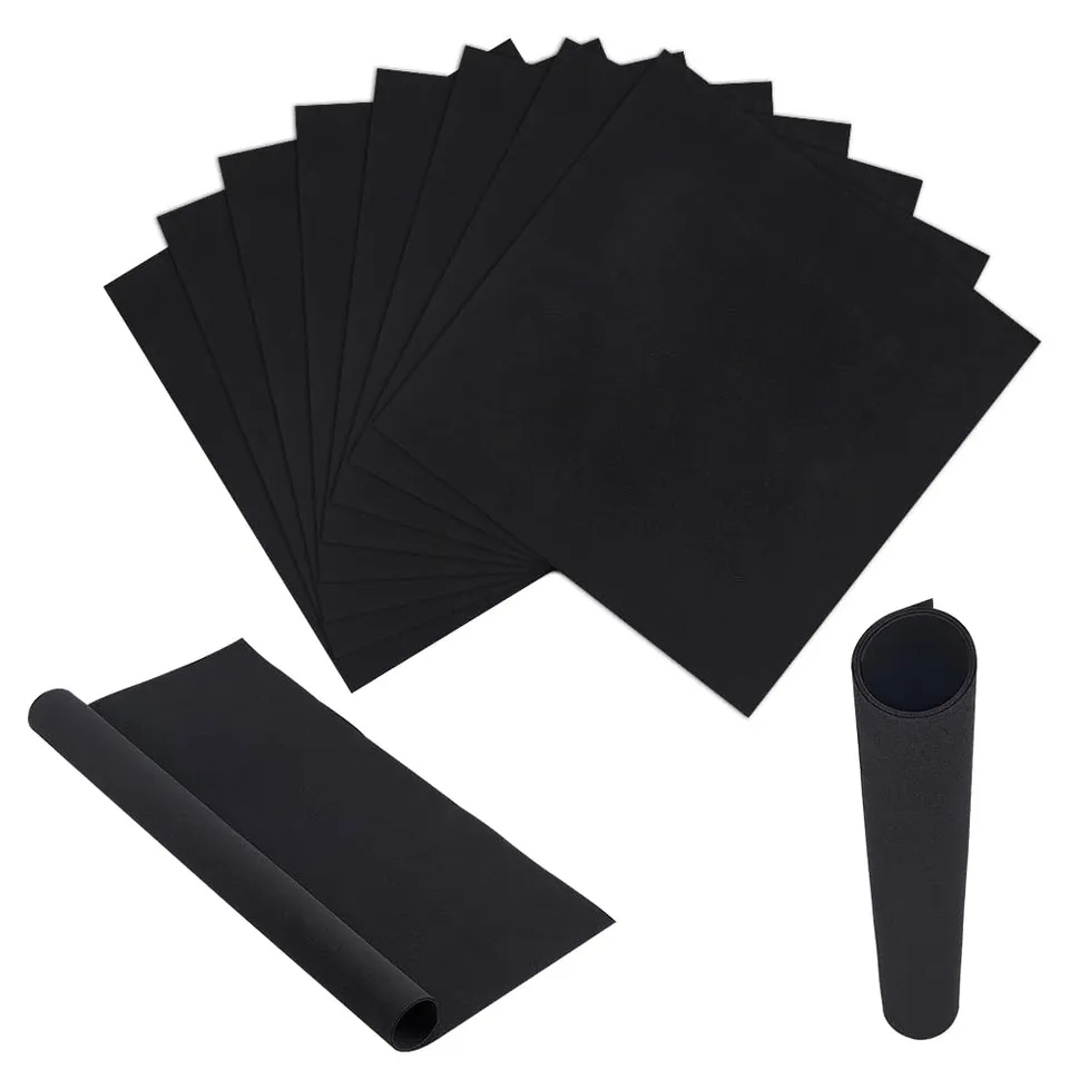 BENECREAT Feuille Mousse EVA Noire 40x40cm Lot 10 0,8mm