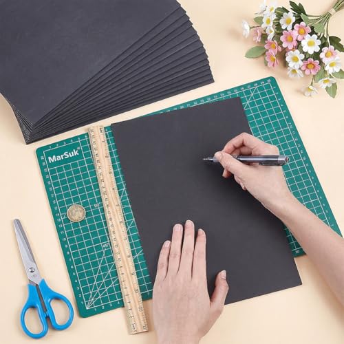 BENECREAT feuilles mousse PVC noires 30x20cm lot 15