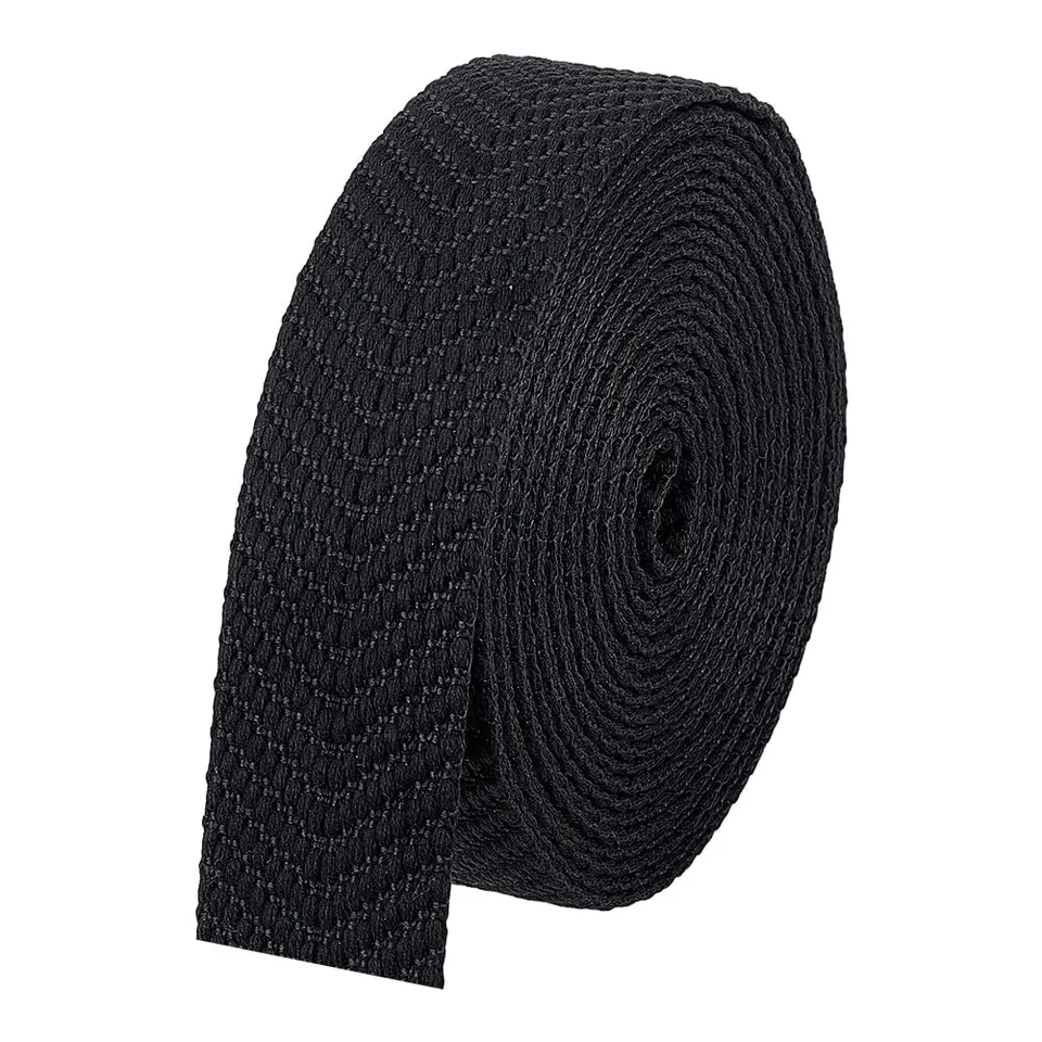 BENECREAT Sangle Jacquard Noire 5m Ruban 38mm Coton