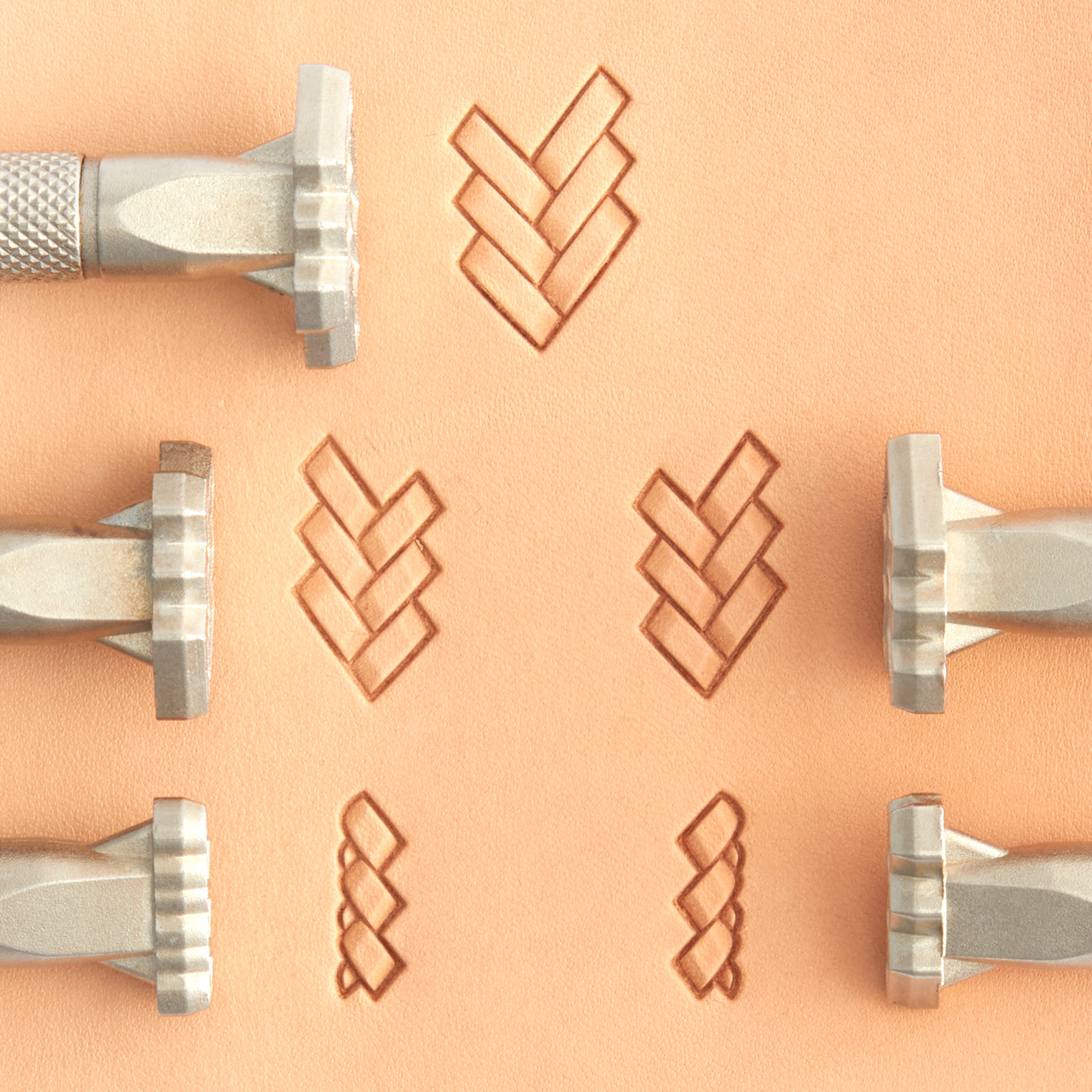 Tandy Leather Craftool jeu tampons tressés cuir 5 pièces