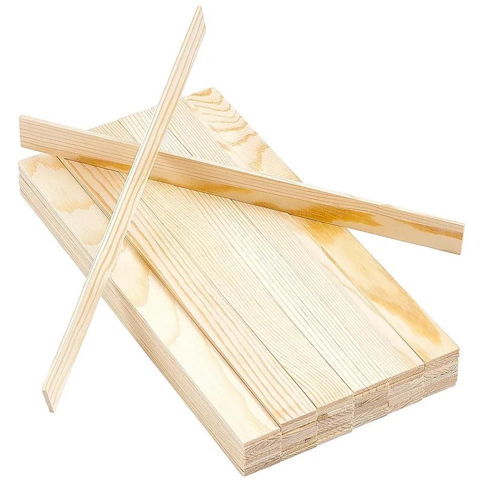 BENECREAT Bâtonnet Bois Carré Pin 305mm Lot 55