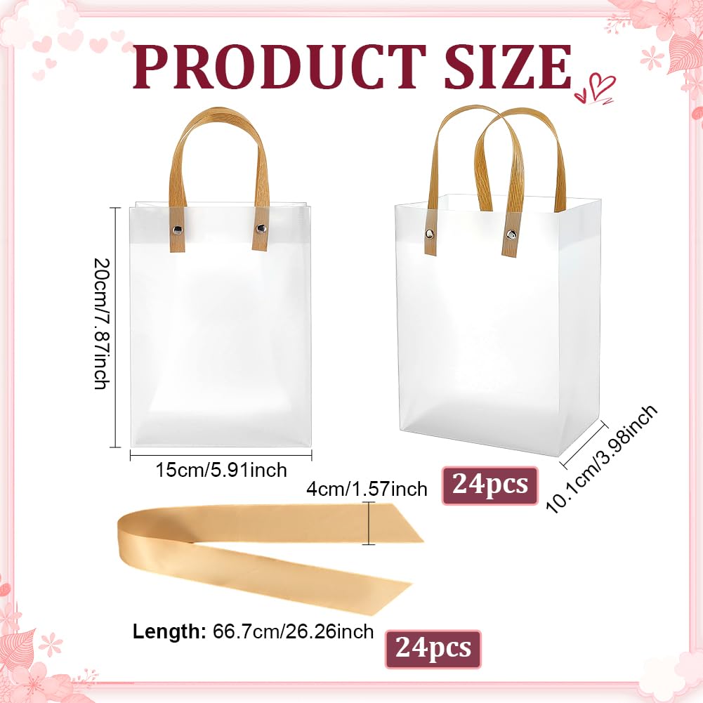 BENECREAT Sacs Cadeau Transparents 20x15x10 cm 12 Pcs