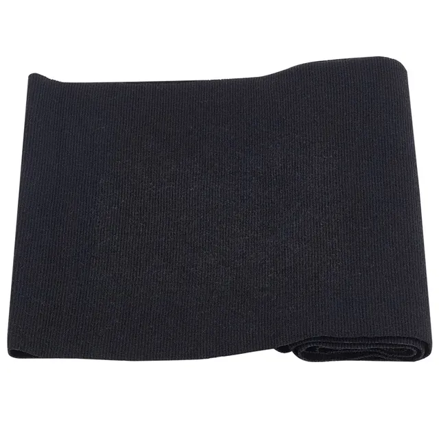 BENECREAT Tissu Côtelé Élastique Noir 60x20cm Poignets Col