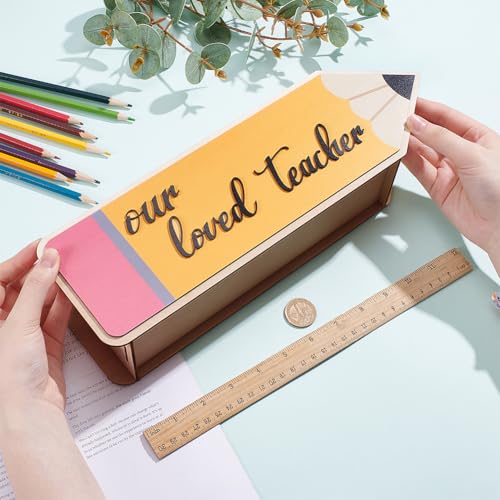 BENECREAT organiseur bureau bois crayon doré 3 compartiments