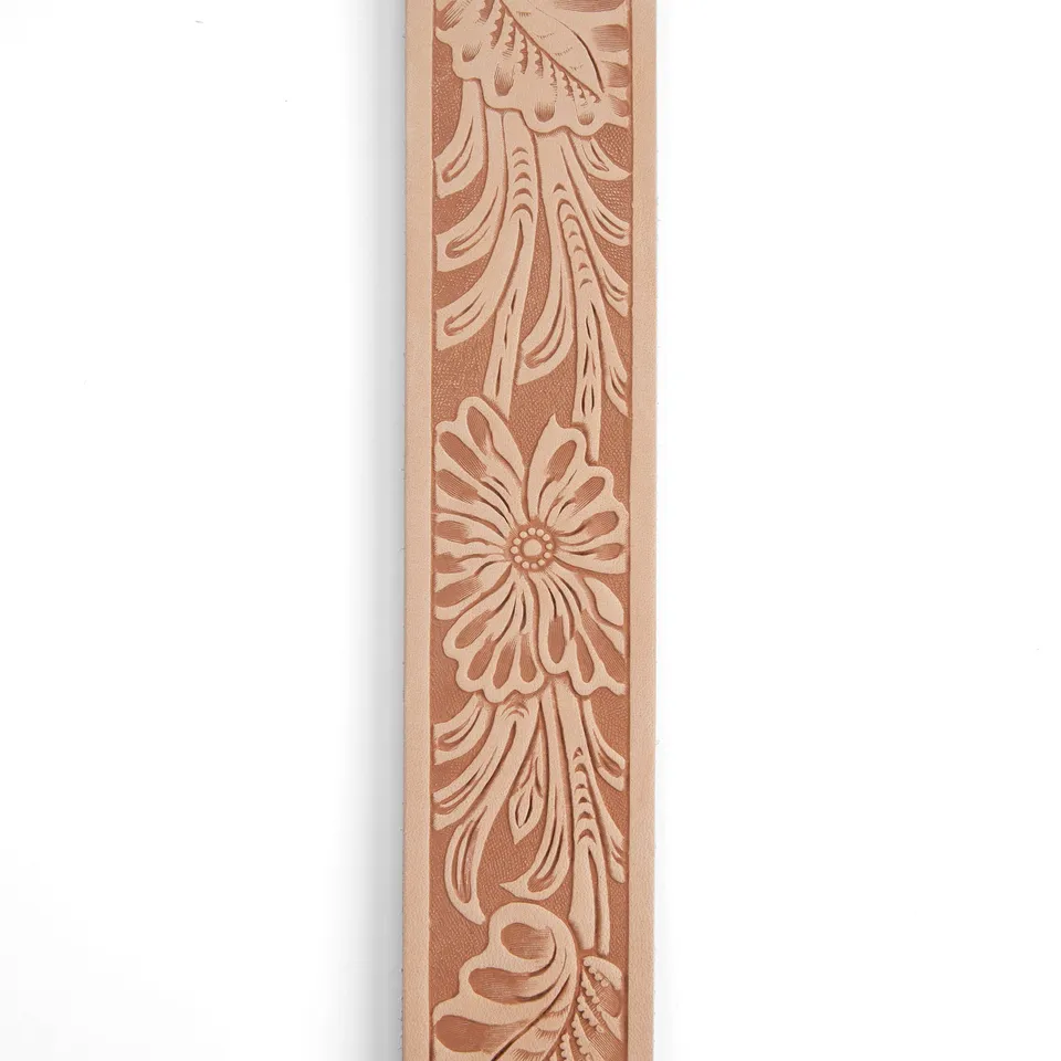 Tandy Leather Western Floral ébauche ceinture cuir naturel 42"