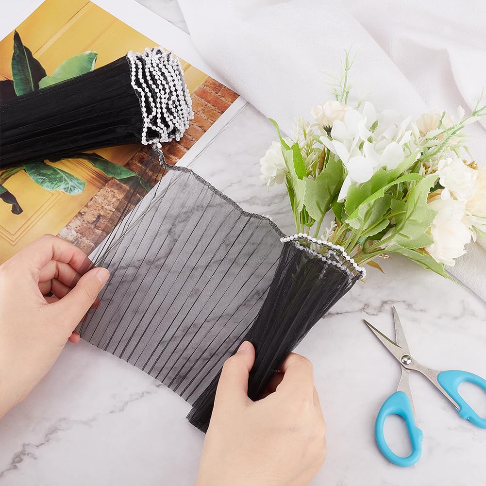 BENECREAT papier emballage fleurs noir perlé 4 m