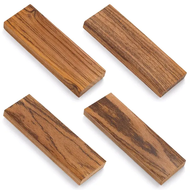 BENECREAT plaquette manche couteau santal doré 4 pcs