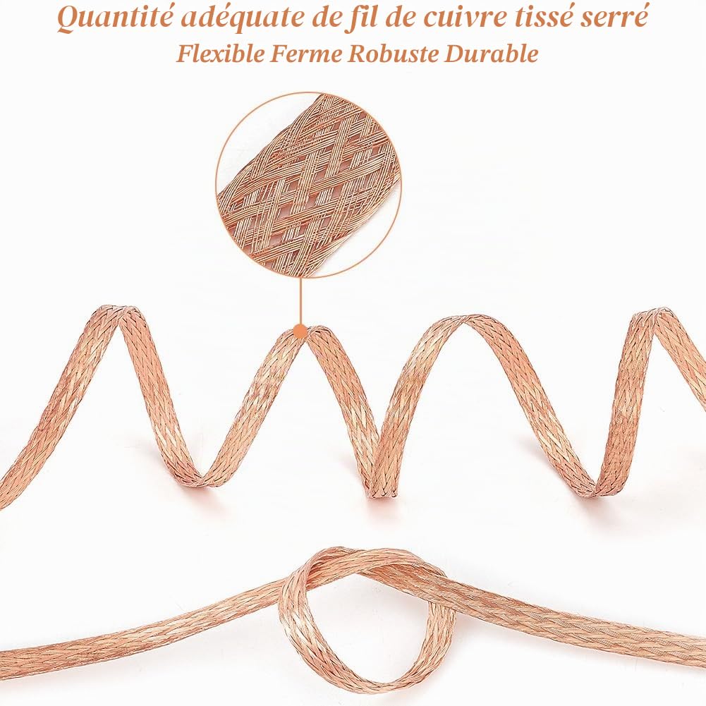 BENECREAT câble tressé cuivre 8m x 6mm blindage