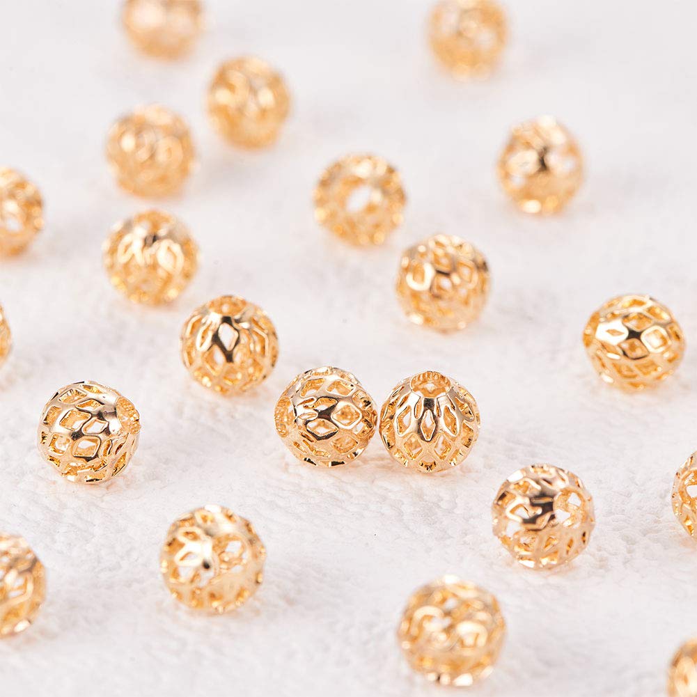 BENECREAT Perles Intercalaires Plaqué Or 8x3 mm x30