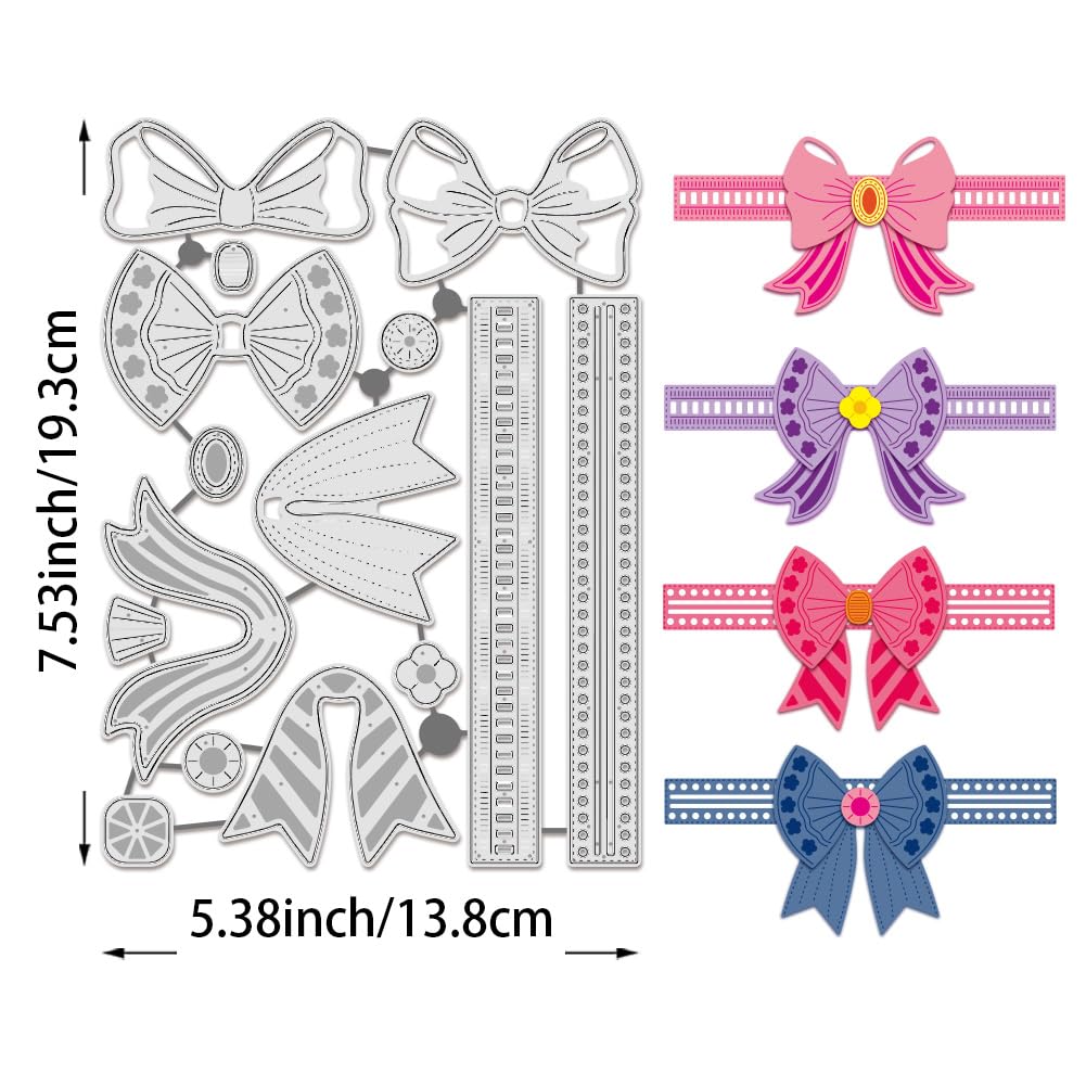 BENECREAT Nœud Ruban matrice de découpe scrapbooking bordure acier