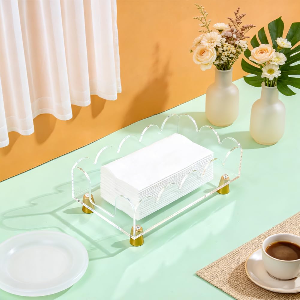 BENECREAT porte-serviettes acrylique transparent 220x130x60 mm