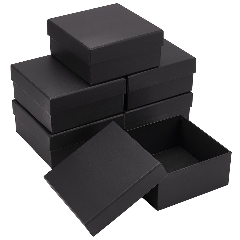 BENECREAT Boîtes Bijoux Kraft Marron 15 cm 6 pcs Couvercle