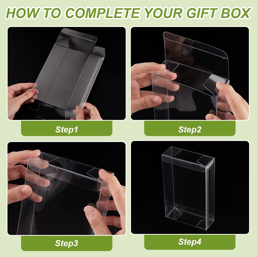 BENECREAT Boîte PVC transparente 10,5x16,5 cm x10 cadeau