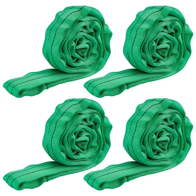 BENECREAT Sangle Levage Ronde 2m Verte Polyester 4pcs