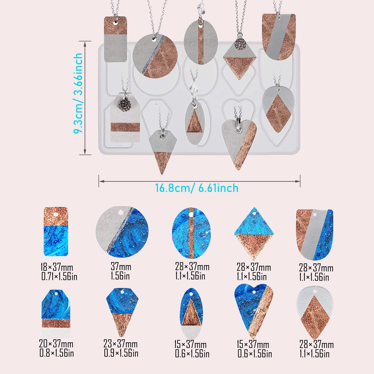 Cayway Style 8 Moule Silicone Bijoux Résine Géométrique