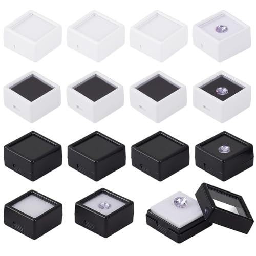BENECREAT Boîte présentation bijoux 36 pcs 2,4 cm transparent