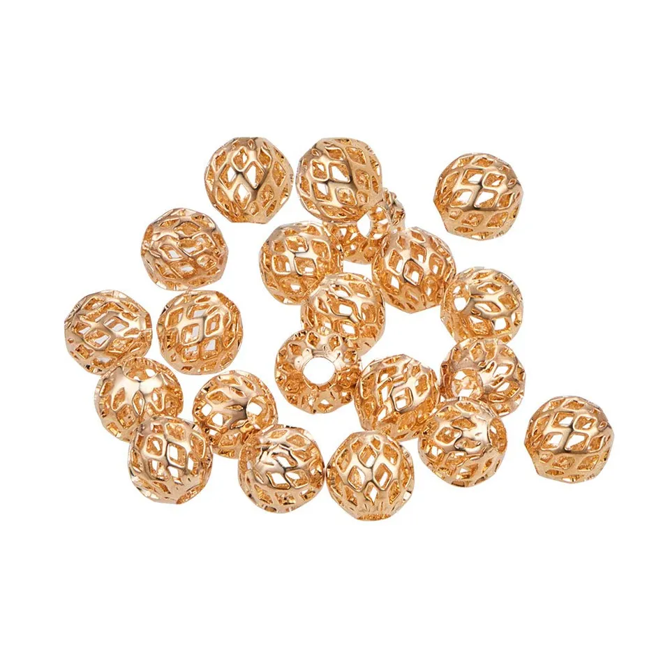 BENECREAT Perles Intercalaires Plaqué Or 8x3 mm x30