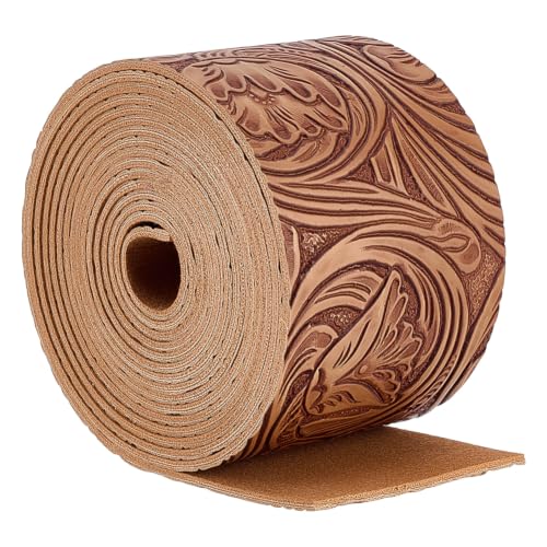 BENECREAT Simili cuir gaufré chocolat 2m 50mm