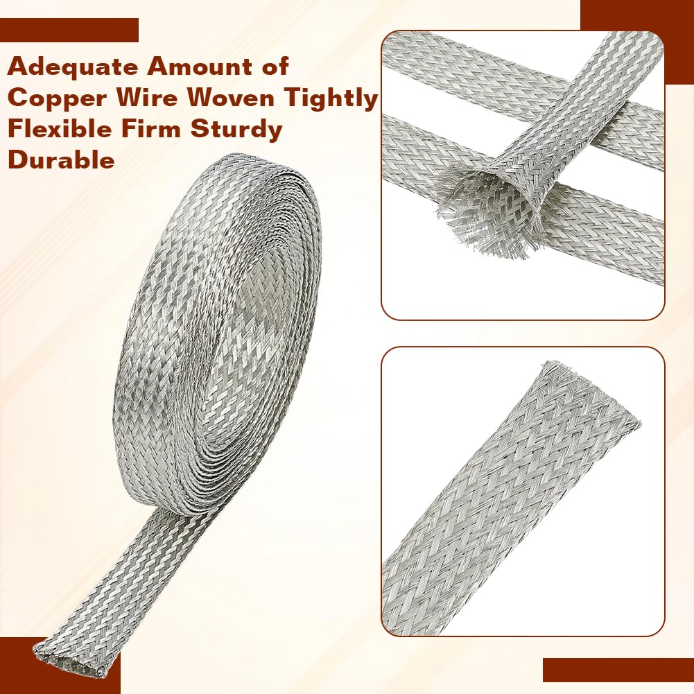 BENECREAT Tresse plate ruban de masse argent 15 mm 4 m