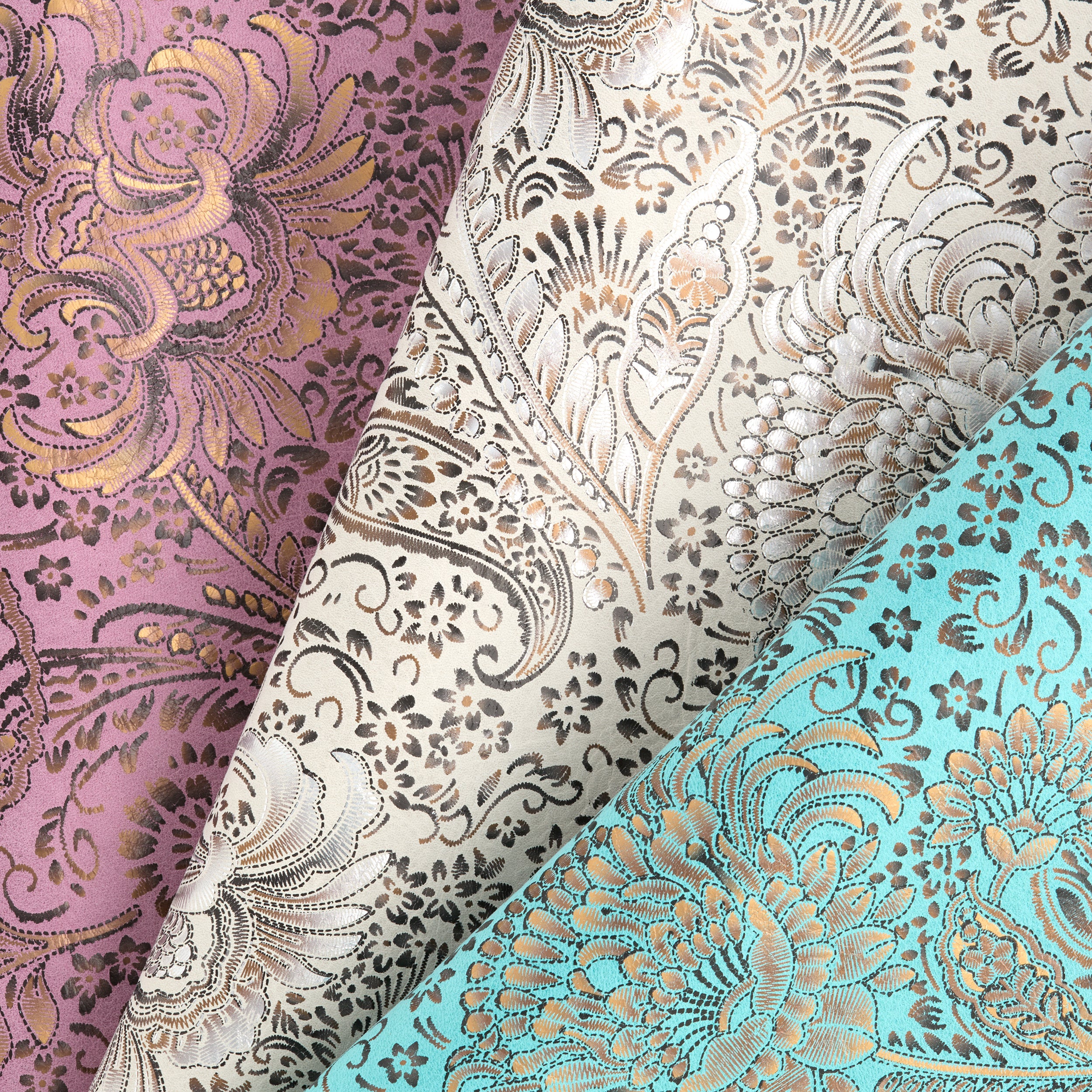 Tandy Leather Cachemire Métallique épaule cuir turquoise