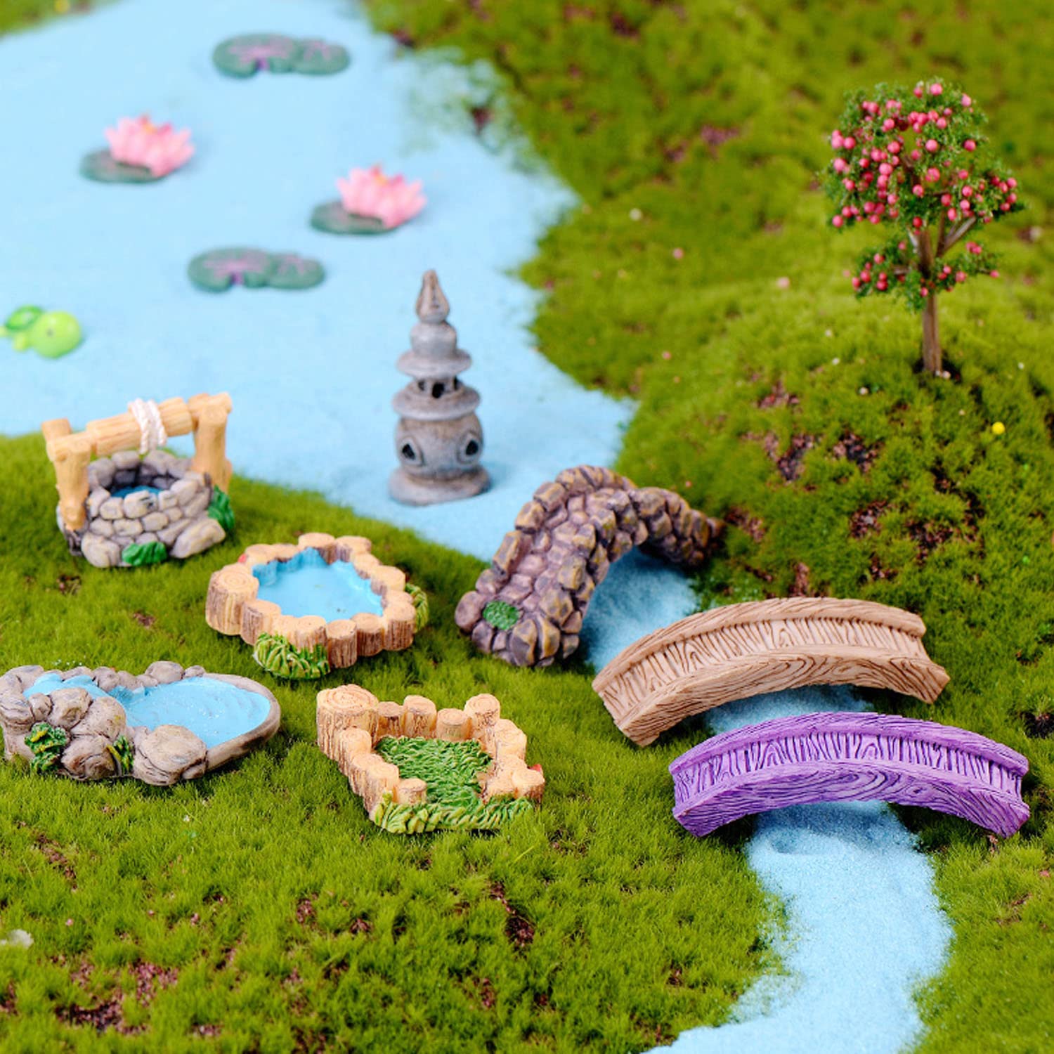Cayway Style 2 Figurines Jardin Fées Miniatures 16 Pièces