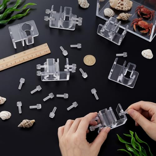 BENECREAT clips tuyau aquarium acrylique 6 pièces