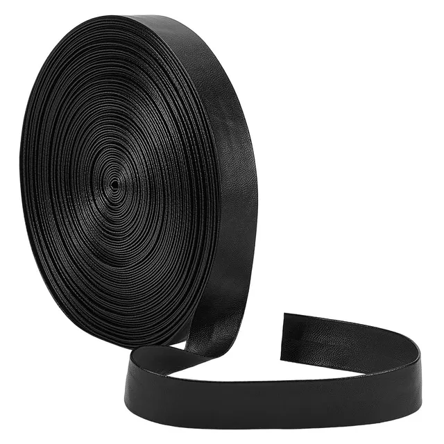 BENECREAT ruban biais similicuir noir 25mm 19m couture