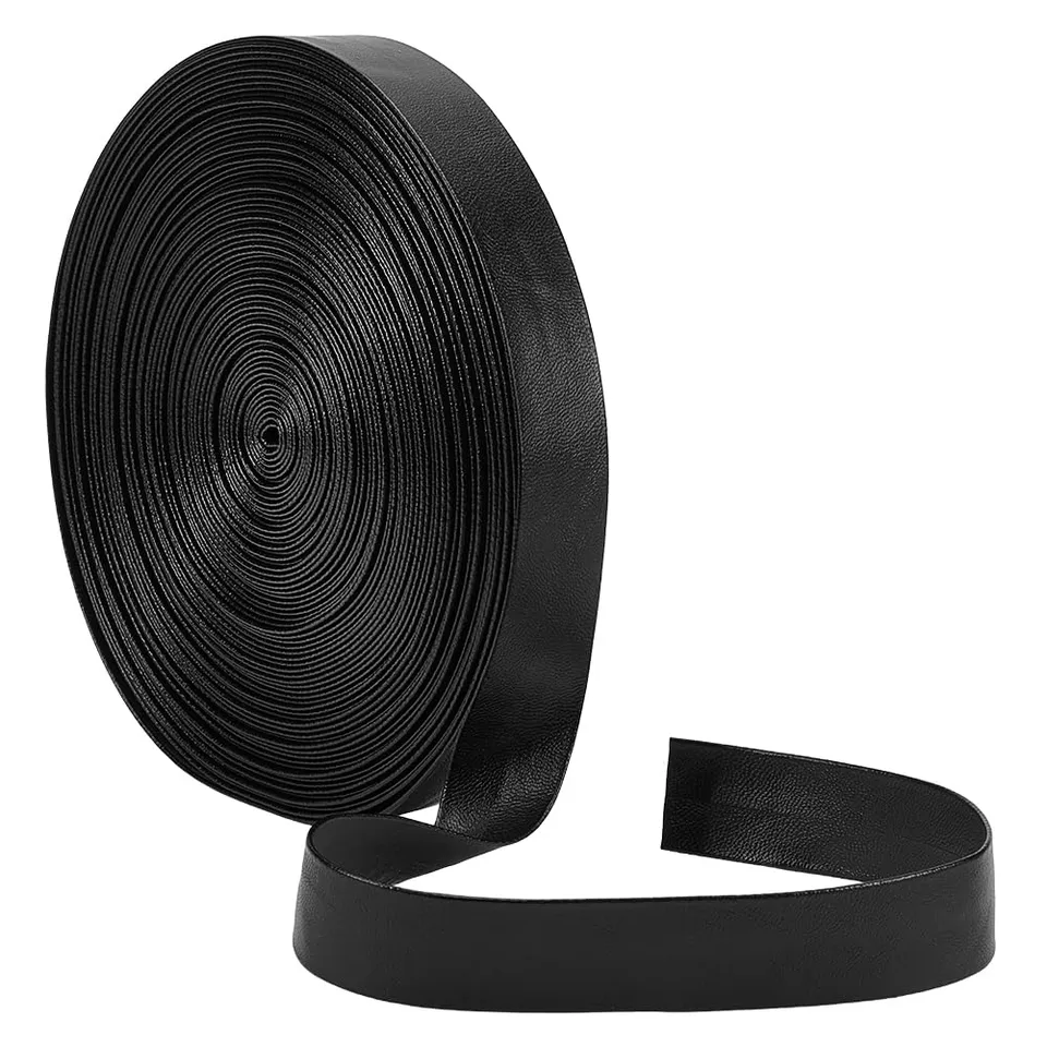 BENECREAT ruban biais similicuir noir 25mm 19m couture