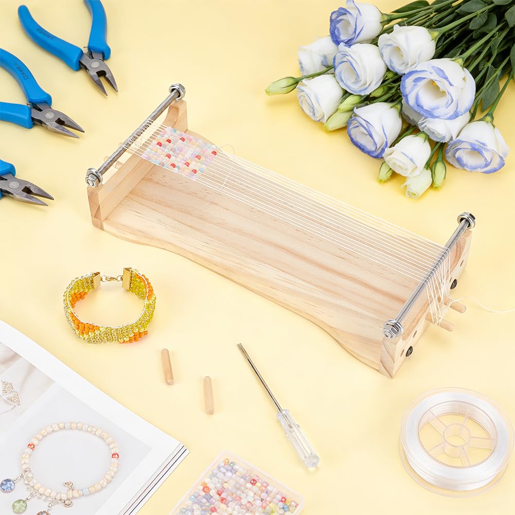 BENECREAT Kit métier à tisser perles bois 27,4cm