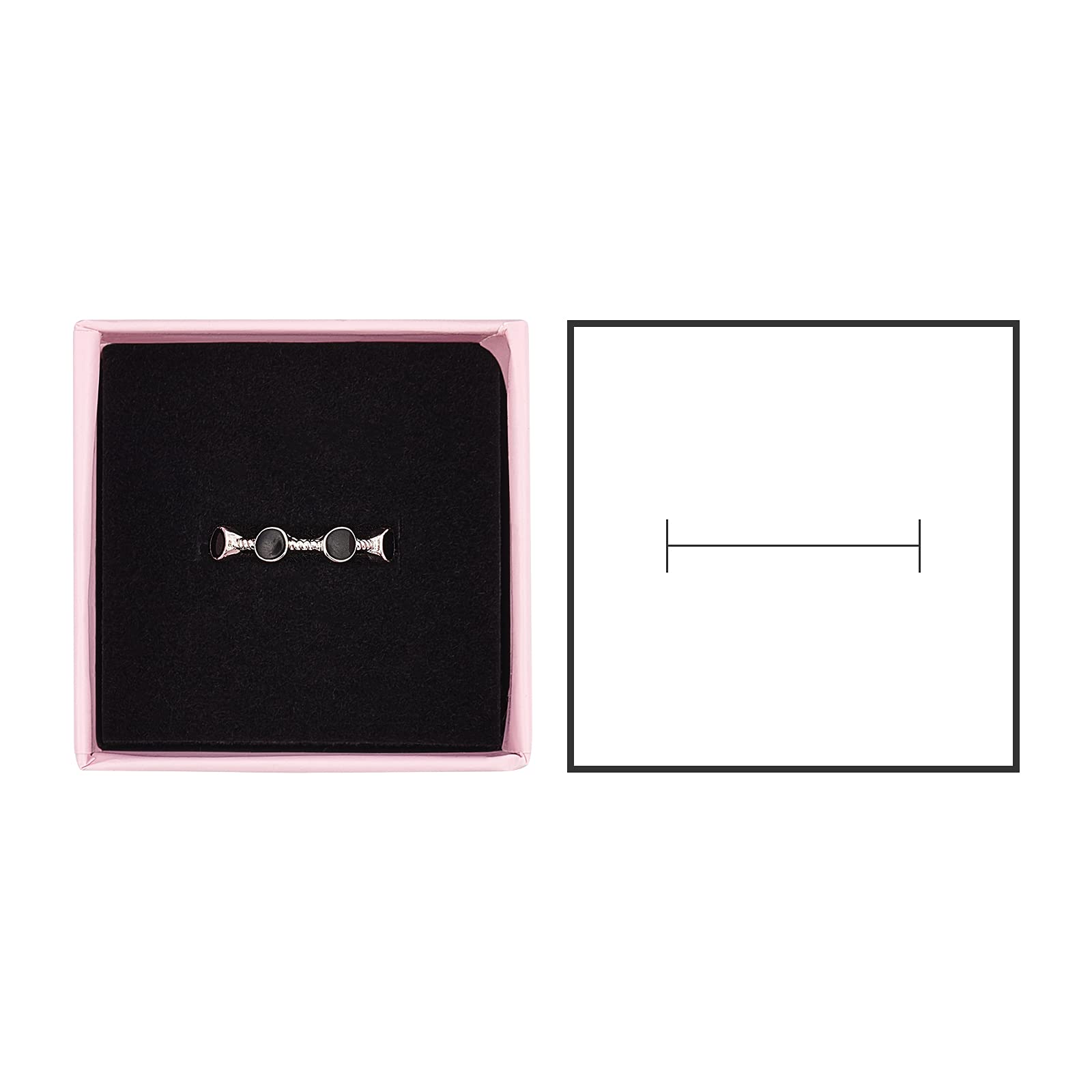 BENECREAT boîte bijoux carton rose marbré lot de 24 5,1 cm
