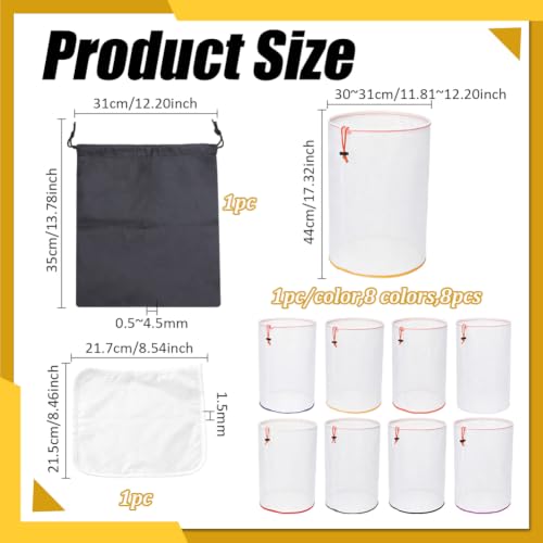 BENECREAT Sac Filtre Nylon 5 Gallons 8 pcs 25-220 Microns